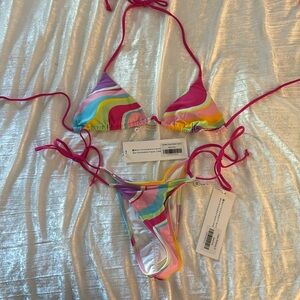 NWT White Fox Cabo Bikini Top and Bottom